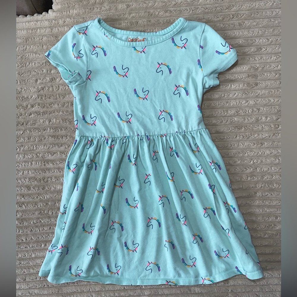 Cat & Jack Girls Unicorn Dress | Size XS (4/5)